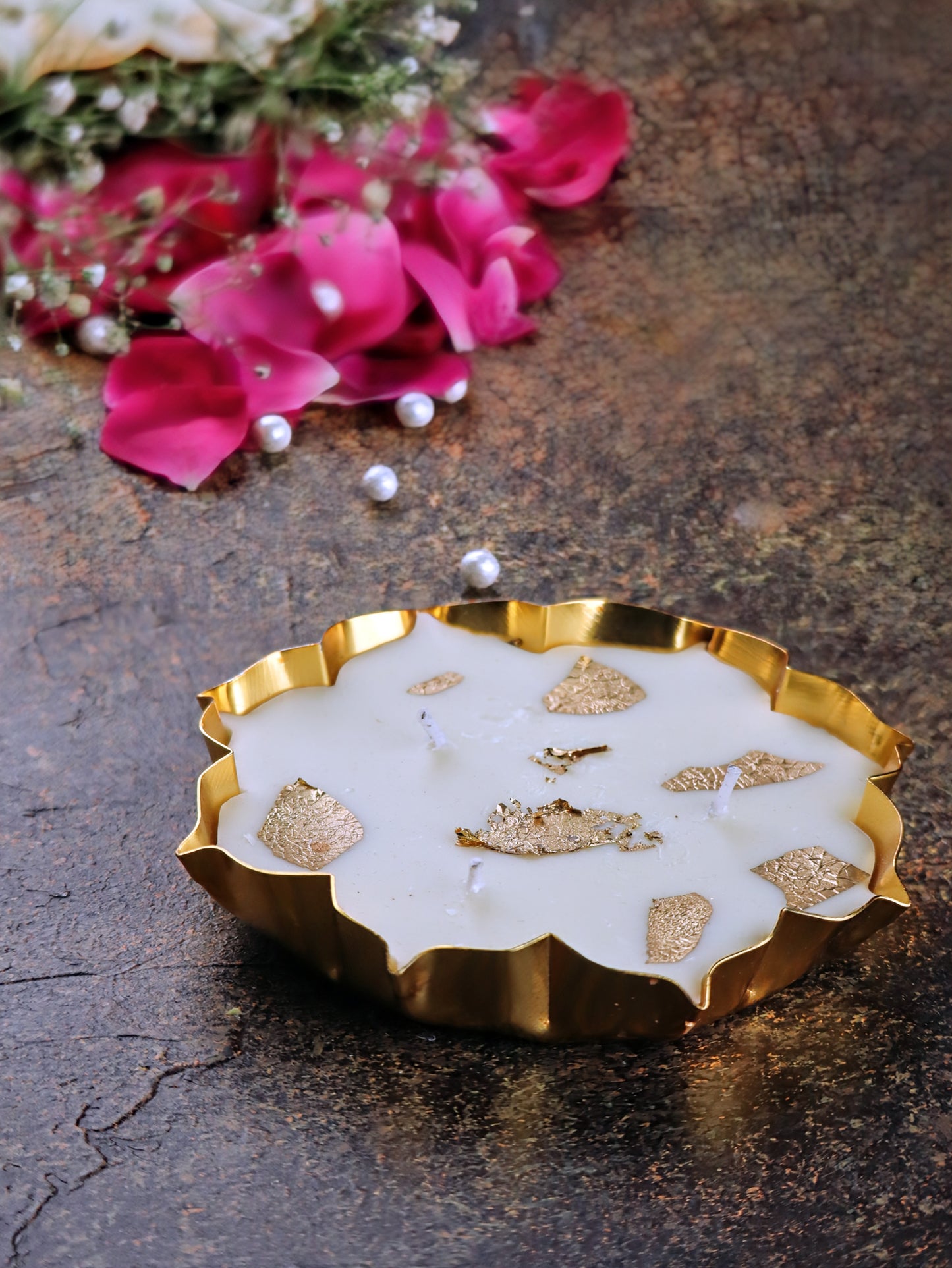 Mini Metal Urli Candle - Set of 2