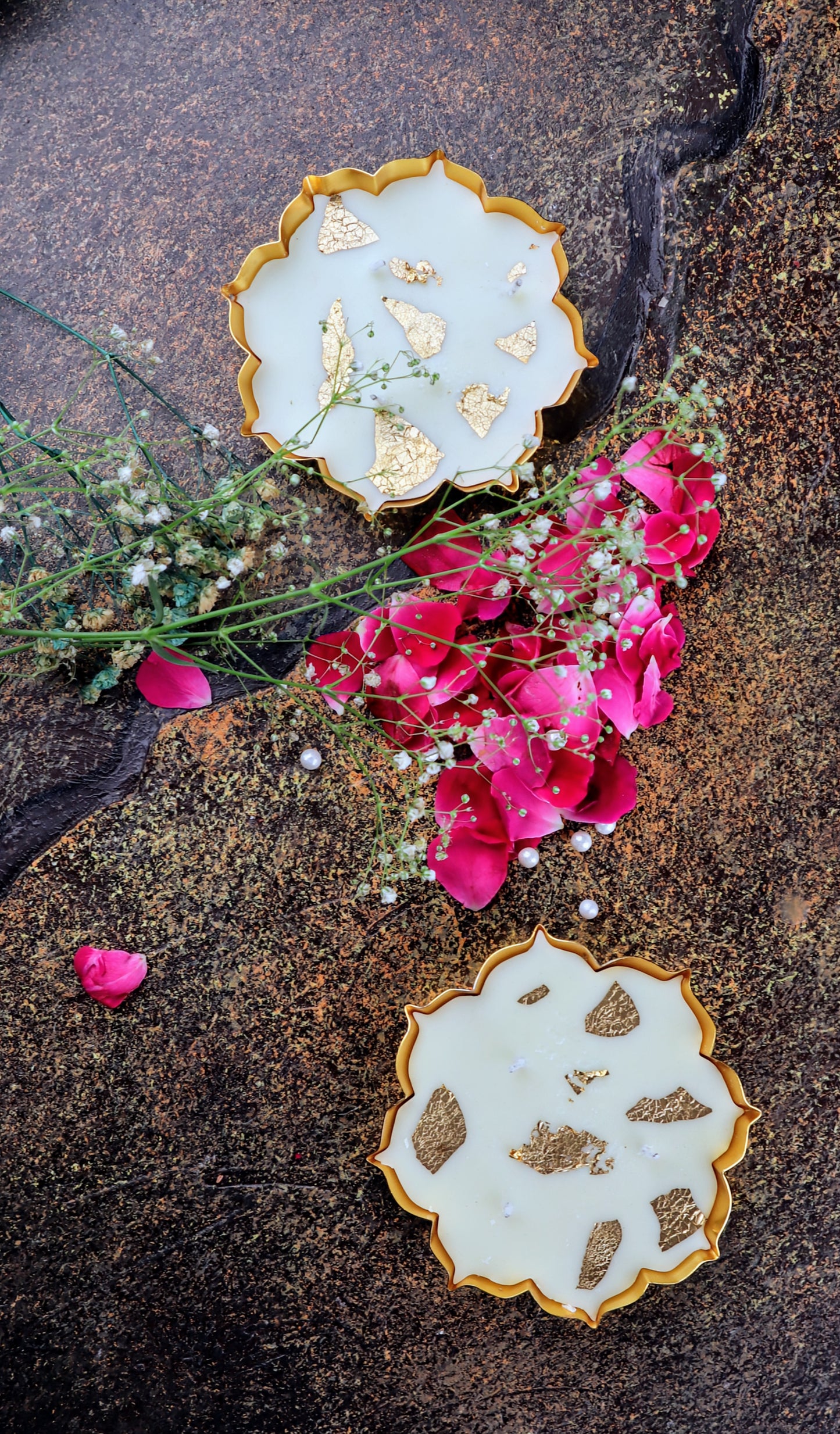 Mini Metal Urli Candle - Set of 2