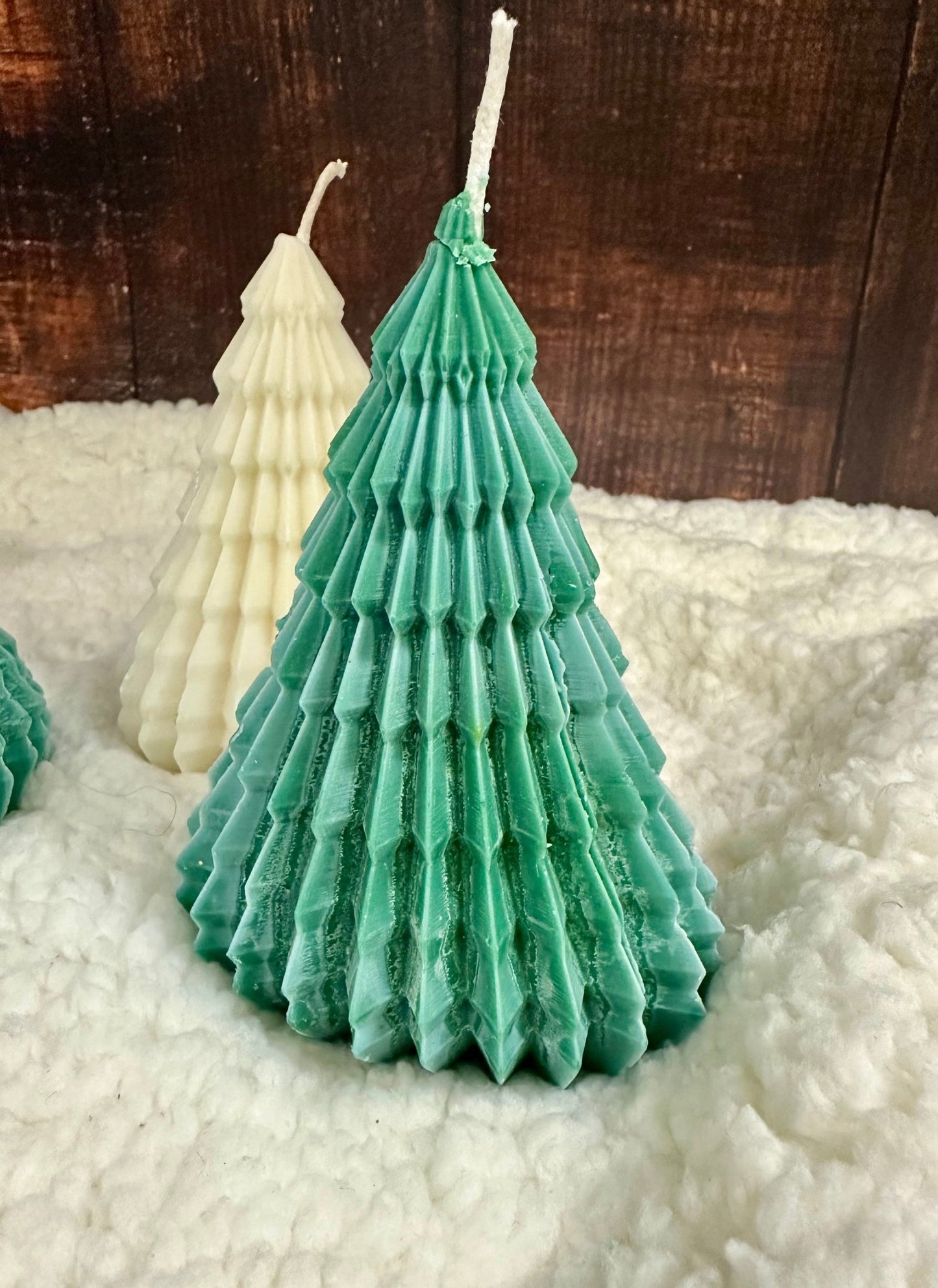 Christmas Pine Tree Candle: Green - Mandy and Co