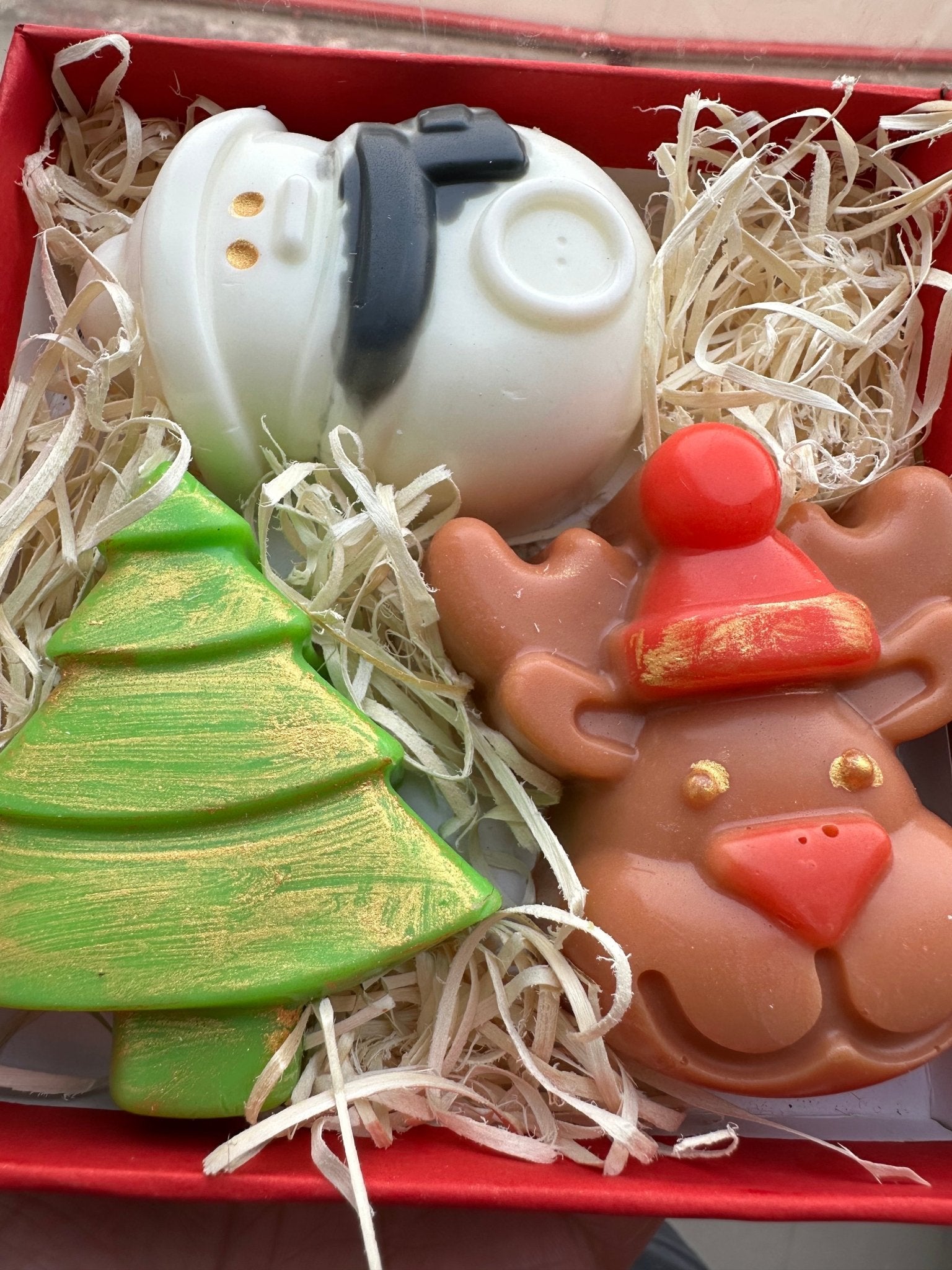 Christmas Soap Gift Box - Snowman, Reindeer and Christmas Tree - Mandy and Co