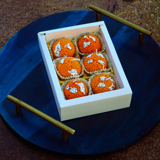 Laddoo Soy Candles – Box of 6 | Eco - Friendly Scented Soy Wax Candles for Gifting & Home Decor - Mandy and Co