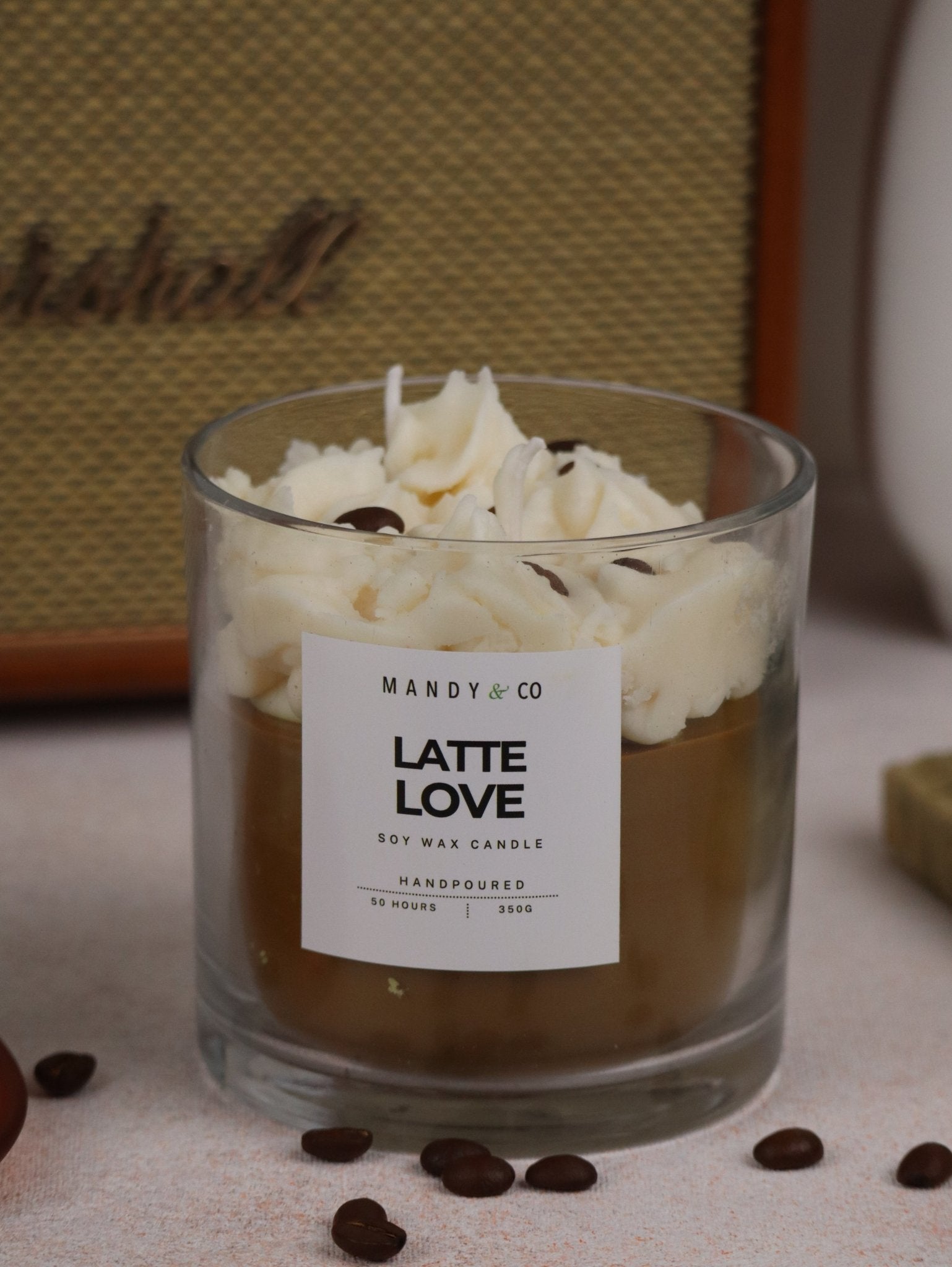 Latte Love Soy Candle – Coffee Scent - Mandy and Co