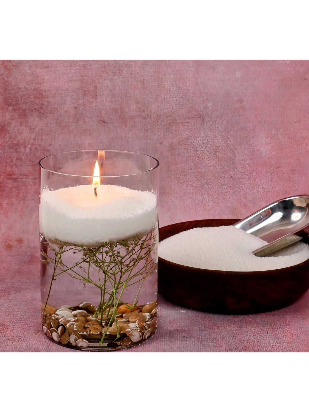 Soy Wax Pearls Candle – Reusable 500g with Wicks & Glass Container - Mandy and Co