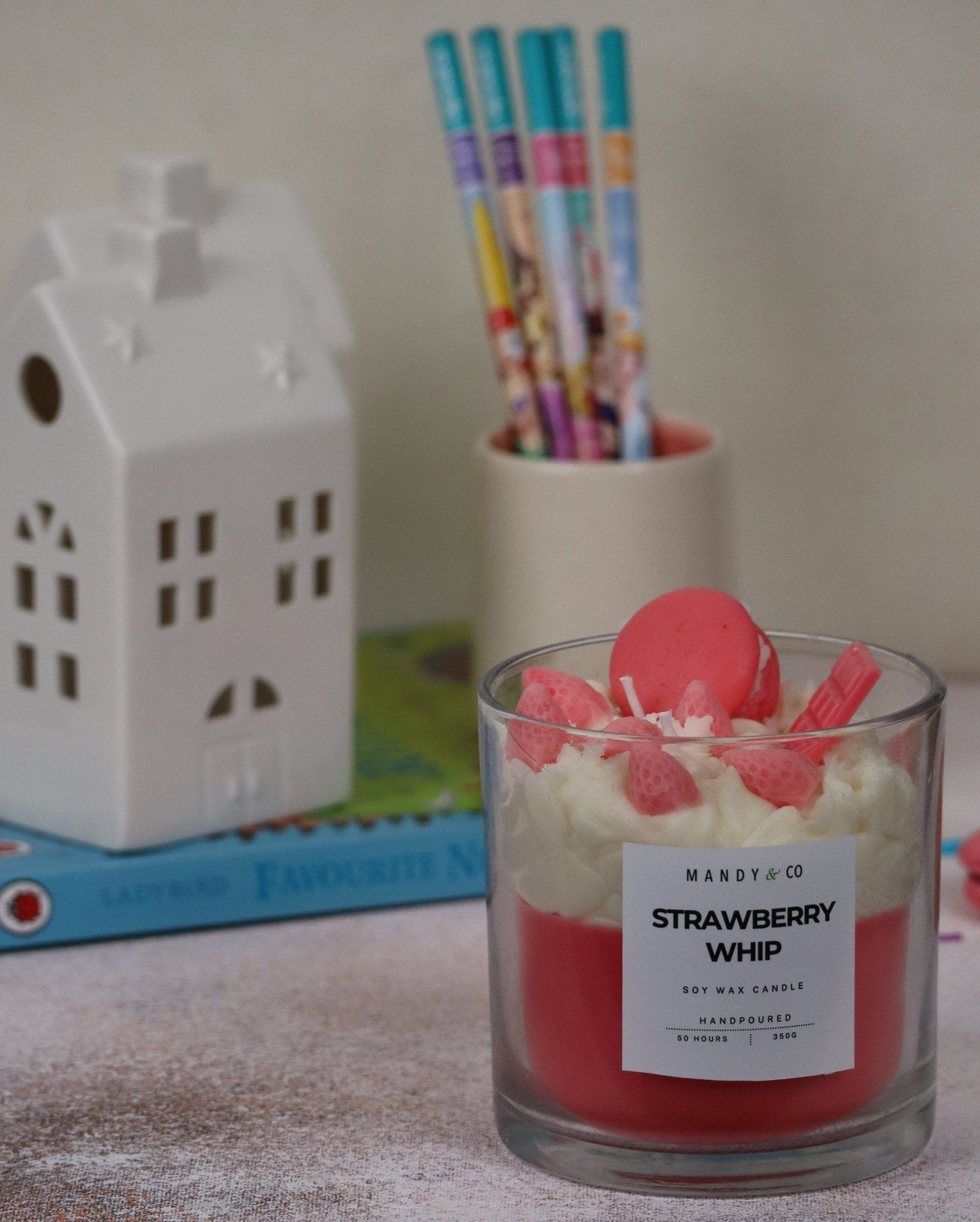 Strawberry Whip Soy Candle - Mandy and Co