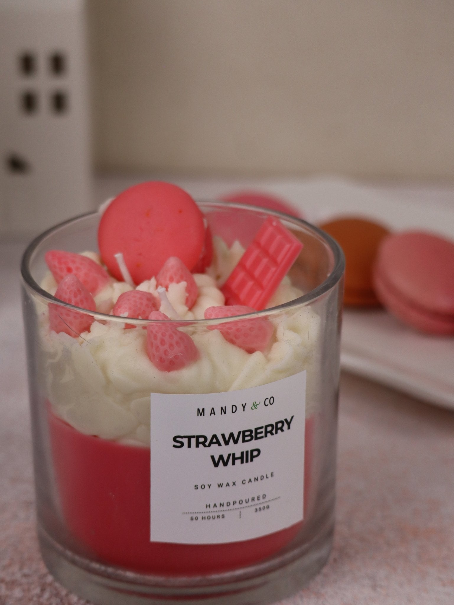 Strawberry Whip Soy Candle - Mandy and Co