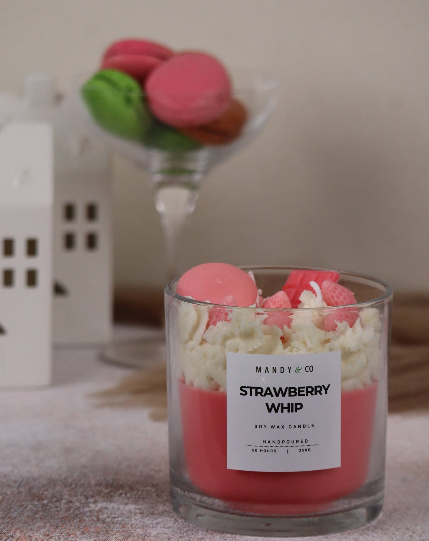 Strawberry Whip Soy Candle - Mandy and Co