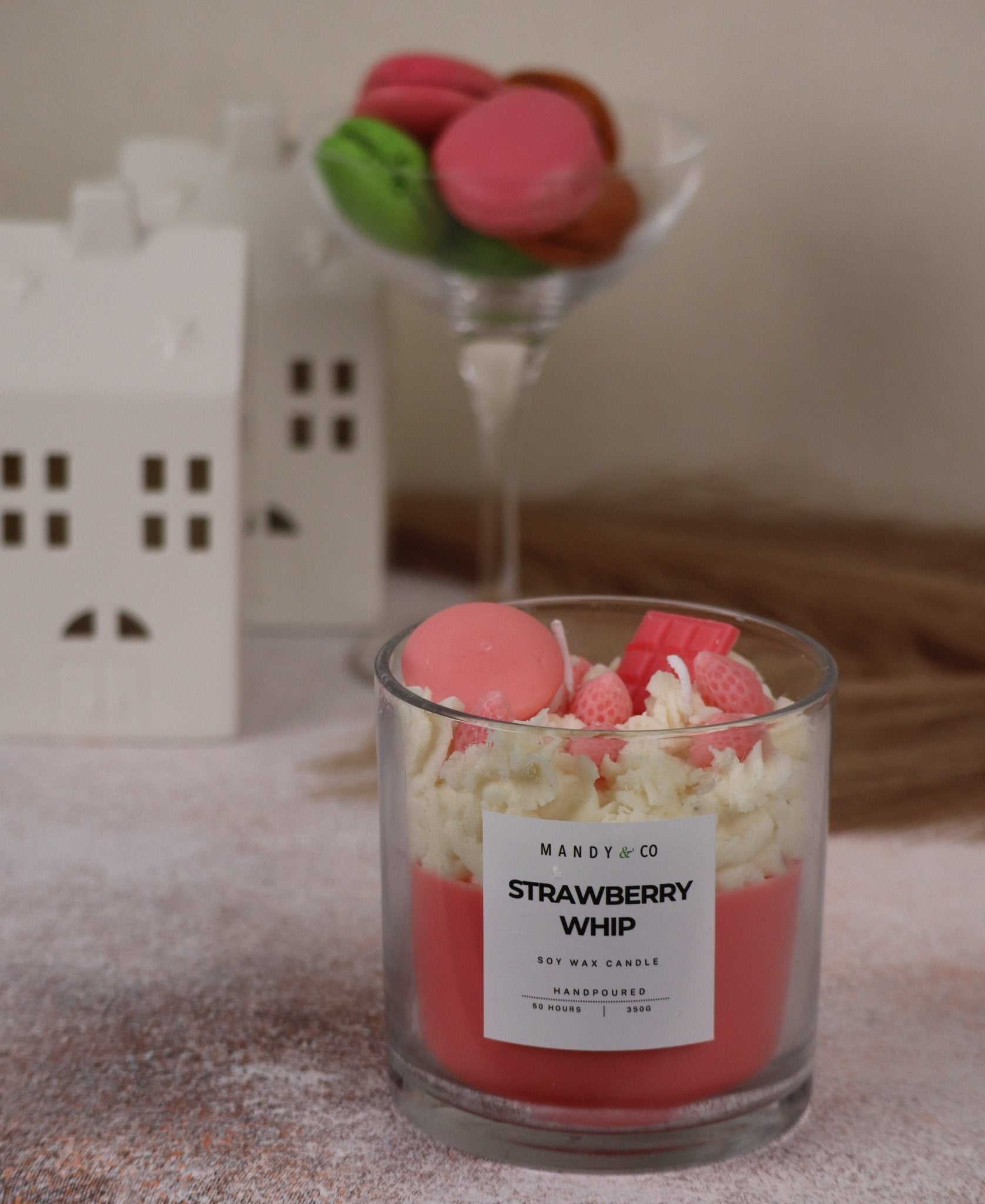 Strawberry Whip Soy Candle - Mandy and Co