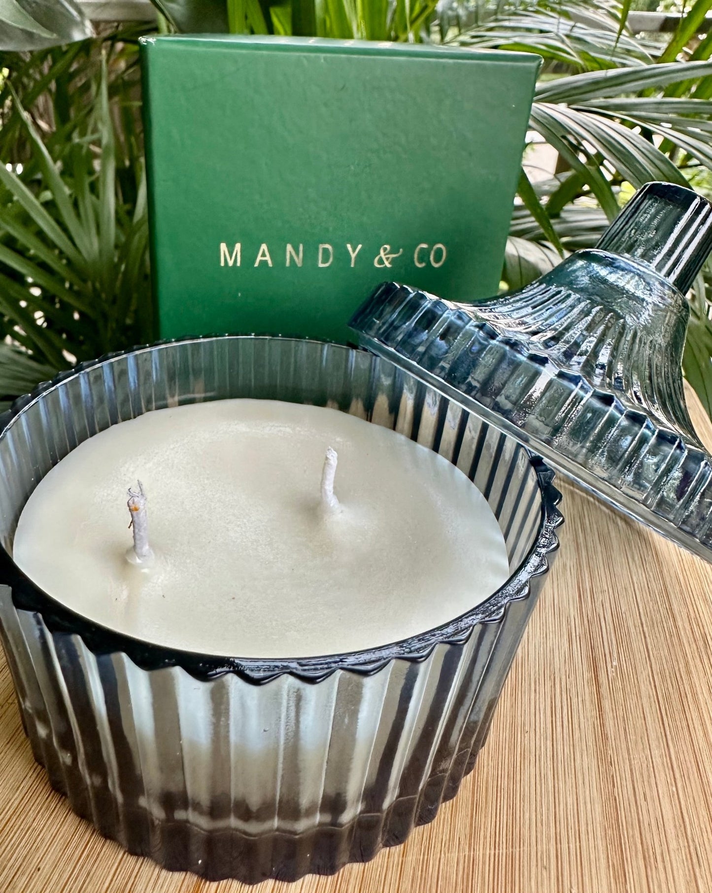 Vanilla Soy Candle: Double wick hand poured candle - Mandy and Co