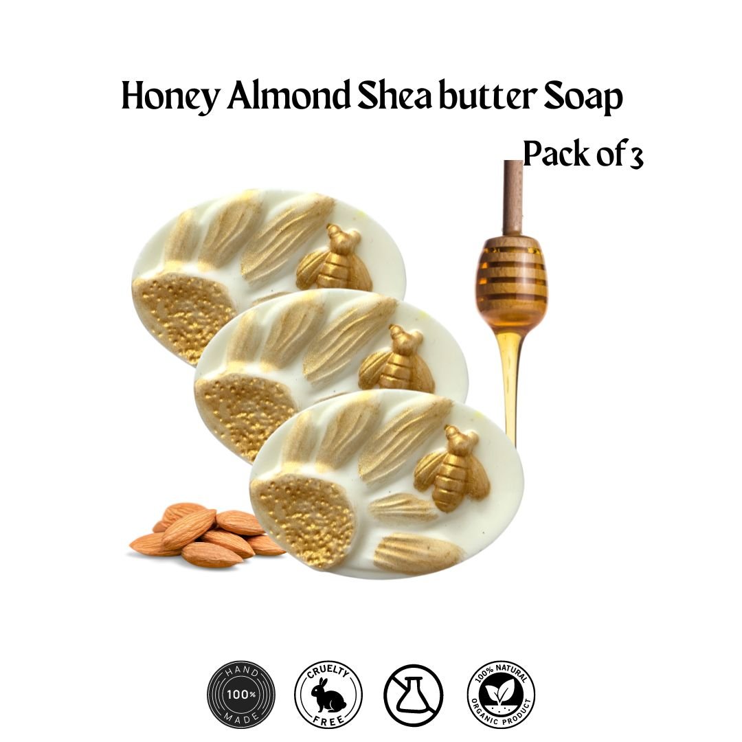 Honey Almond Soap - Pack of 3 - Mandy and Co