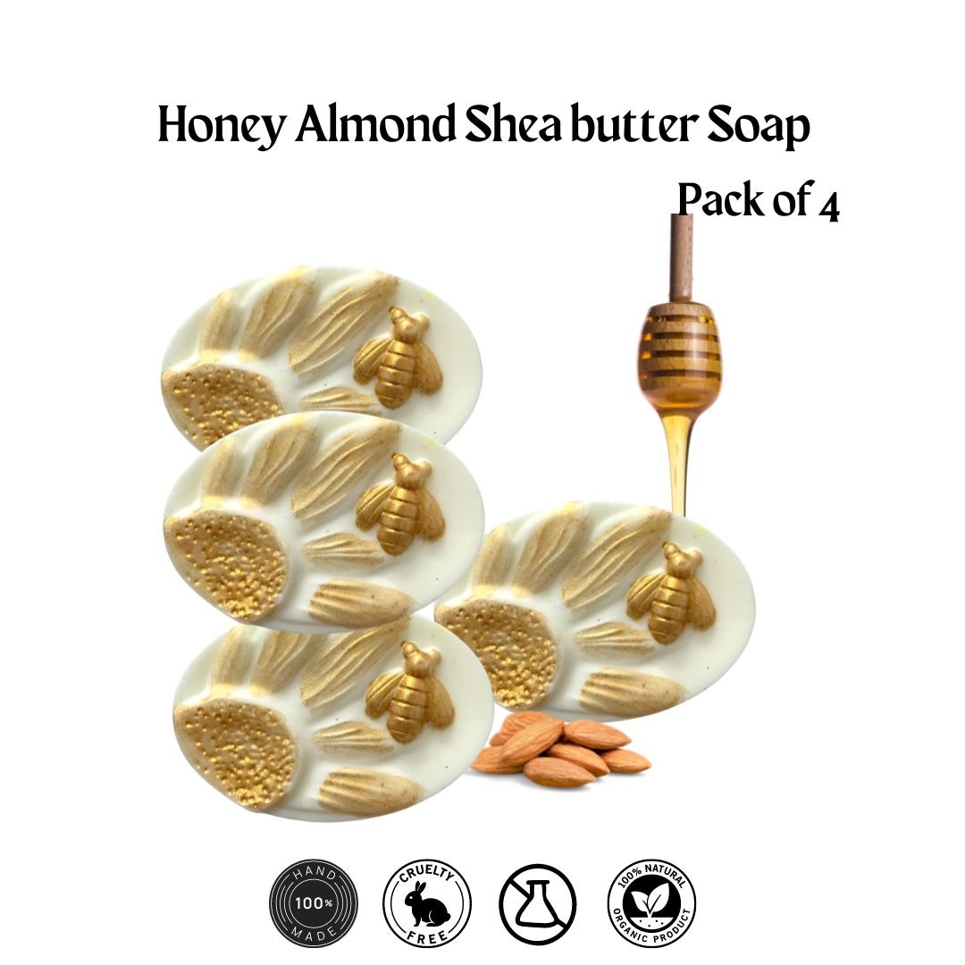 Honey Almond Soap - Pack of 4 - Mandy and Co