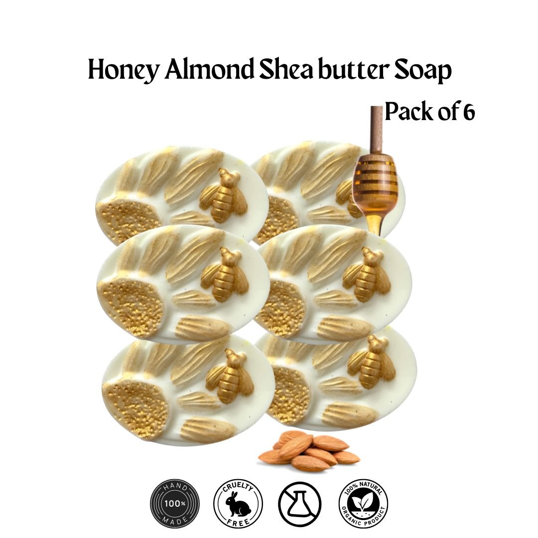 Honey Almond Soap - Pack of 6 - Mandy and Co