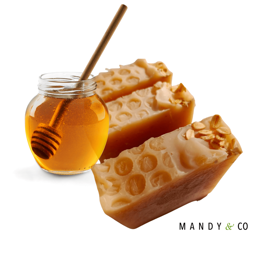 Hydrating Honey & Oatmeal Exfoliating Soap | Natural Moisturizing Bar for Sensitive Skin - Mandy and Co