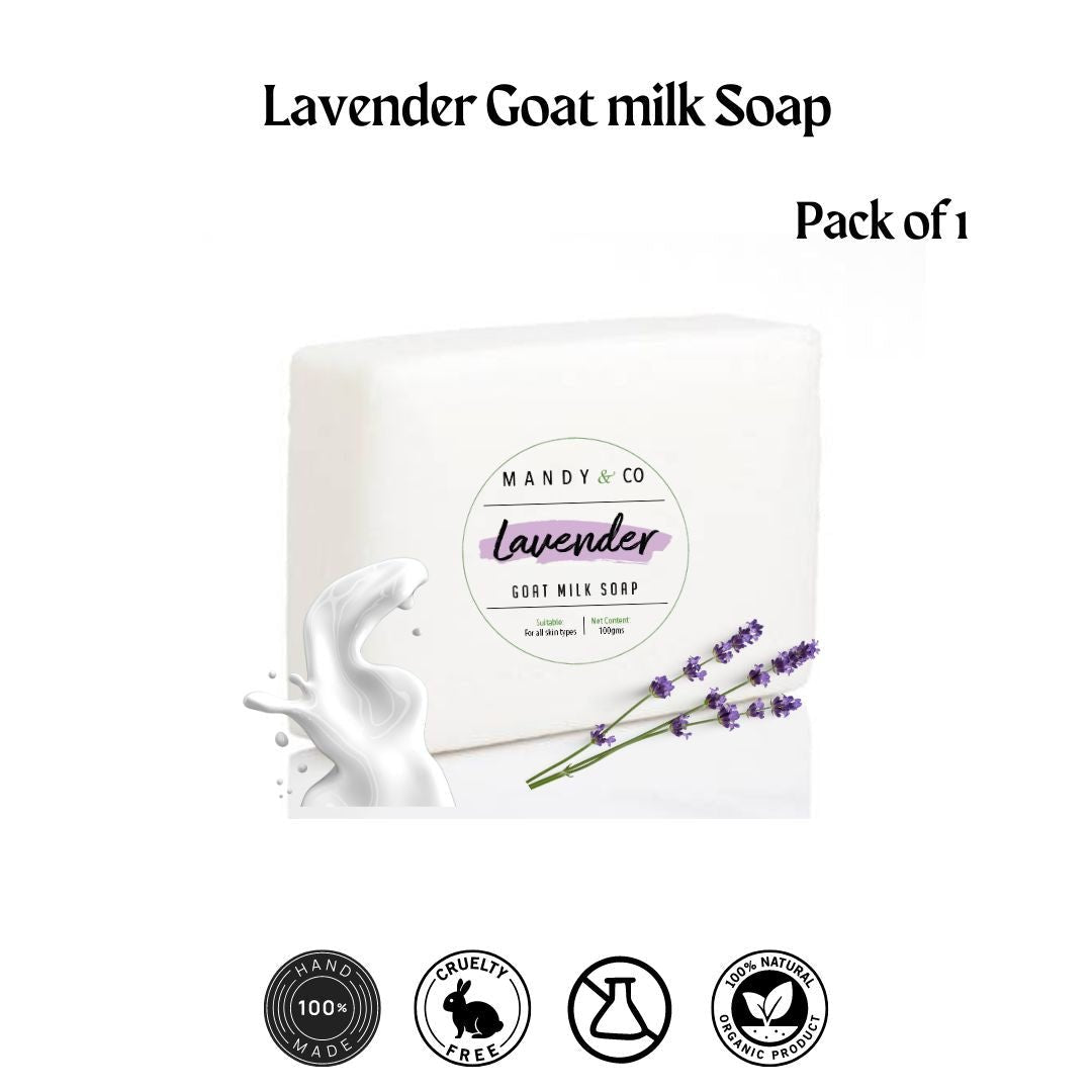 Lavender Goat Milk Soap (Pack of 1) - Mandy and Co