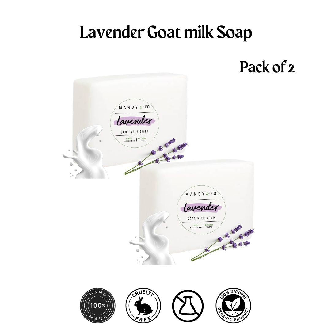 Lavender Goat Milk Soap (Pack of 2) - Mandy and Co