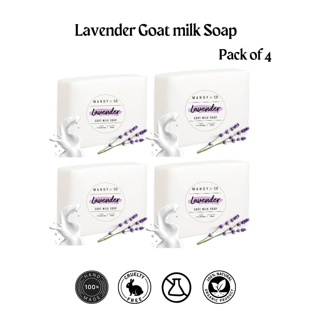Lavender Goat Milk Soap (Pack of 4) - Mandy and Co