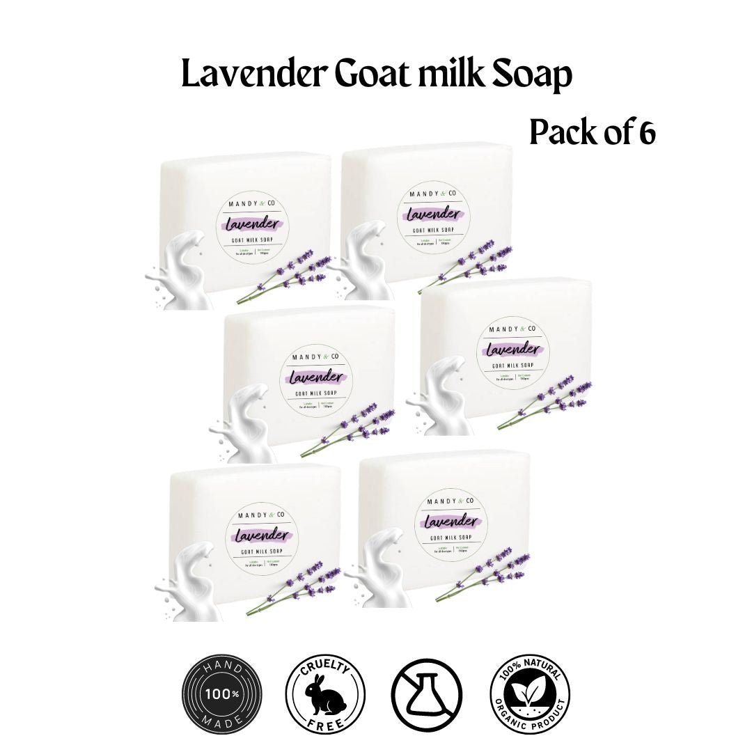 Lavender Goat Milk Soap (Pack of 6) - Mandy and Co