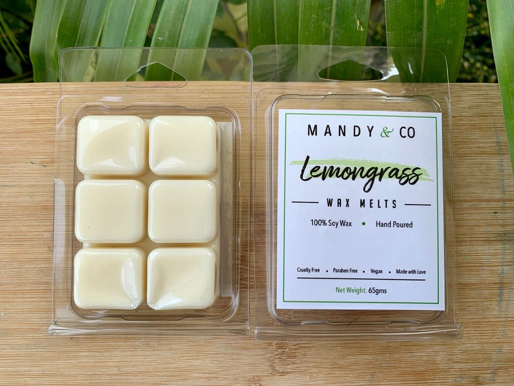 Lemongrass Wax Melts – 100% Soy Wax Melts for Diffusers & Home Fragrance - Mandy and Co