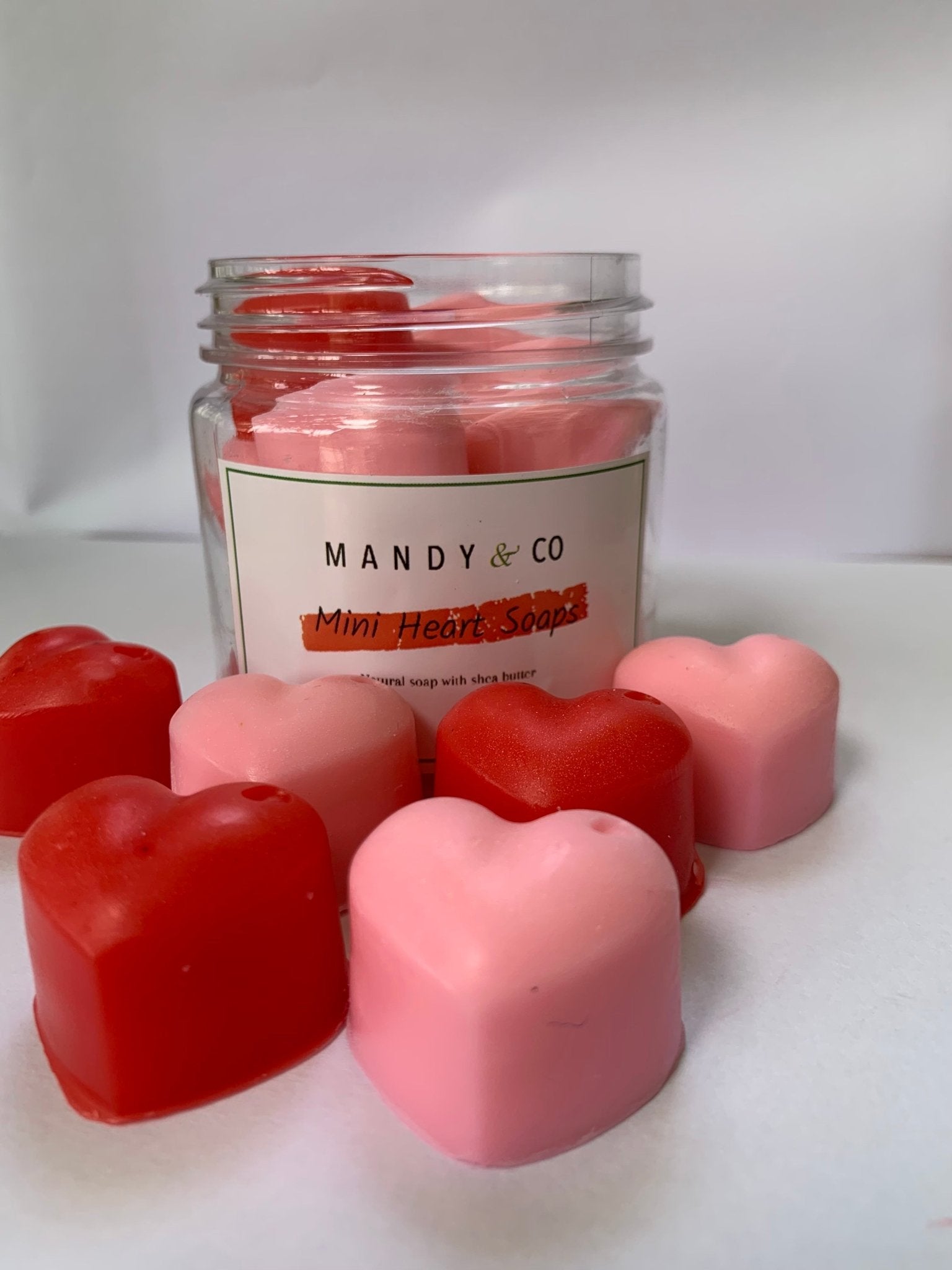 Mini Soap Jars: Hearts - Mandy and Co