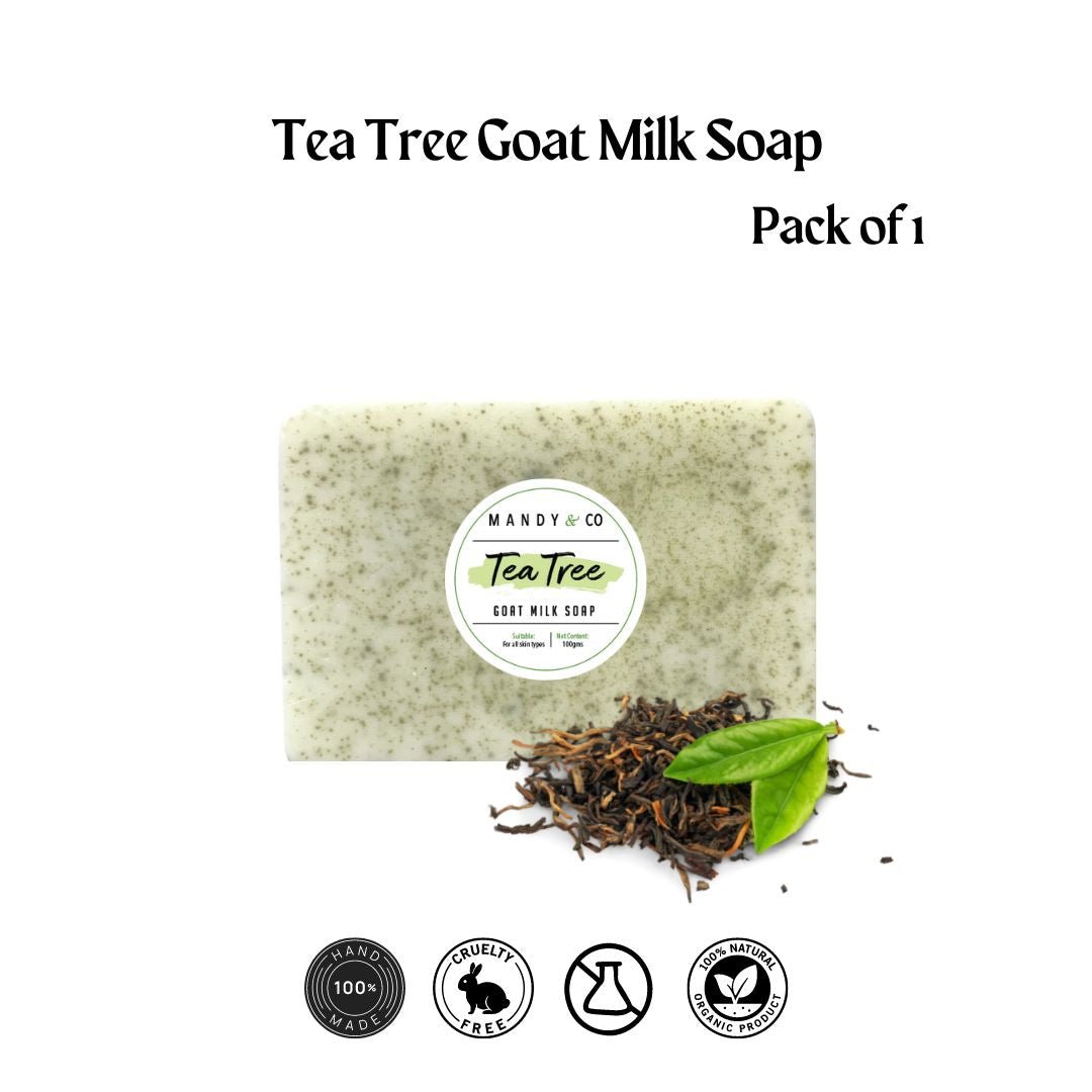 Tea Tree Goat Milk Soap (Pack of 1) - Mandy and Co