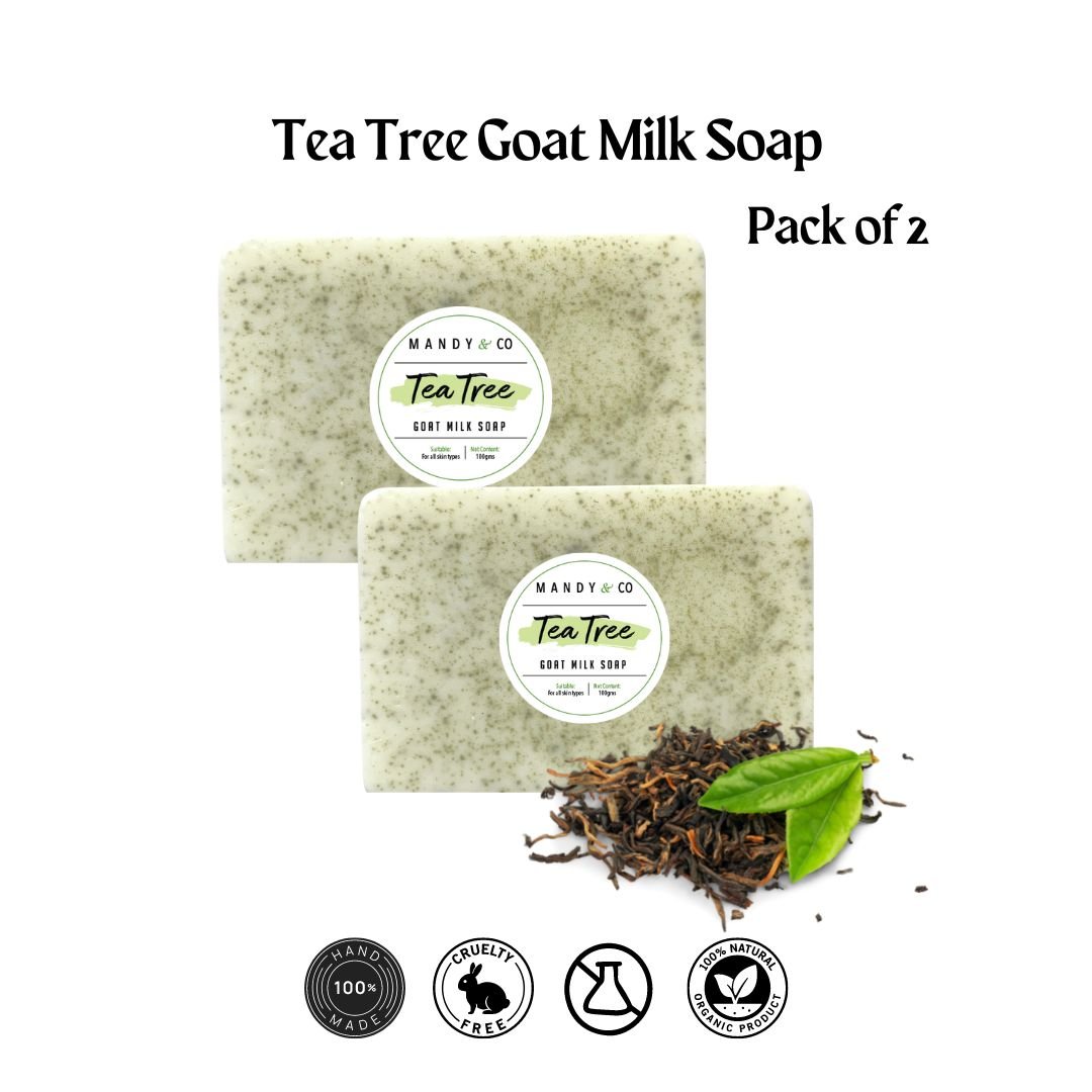 Tea Tree Goat Milk Soap (Pack of 2) - Mandy and Co