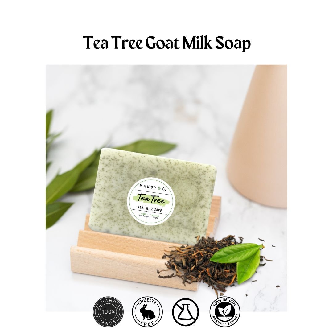 Tea Tree Goat Milk Soap (Pack of 3) - Mandy and Co