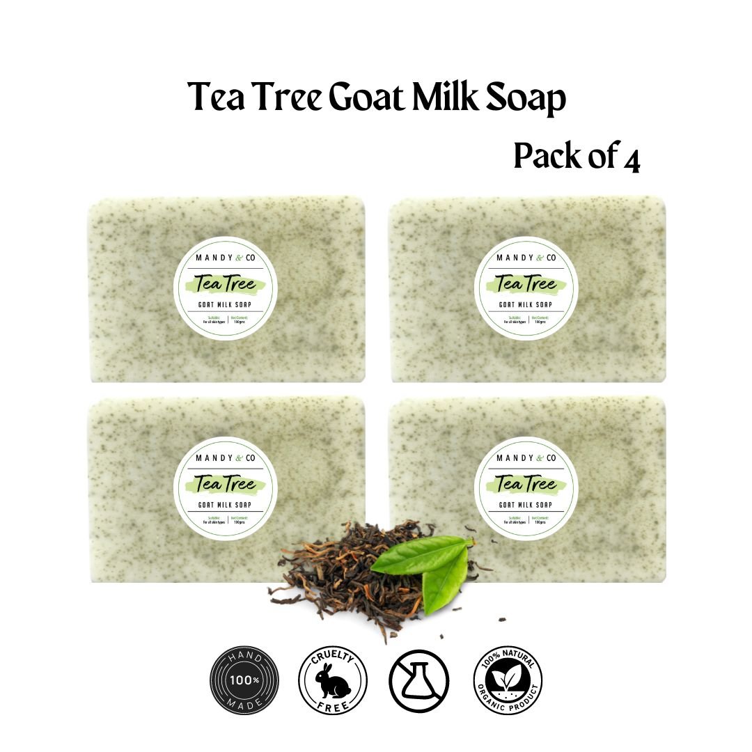 Tea Tree Goat Milk Soap (Pack of 4) - Mandy and Co