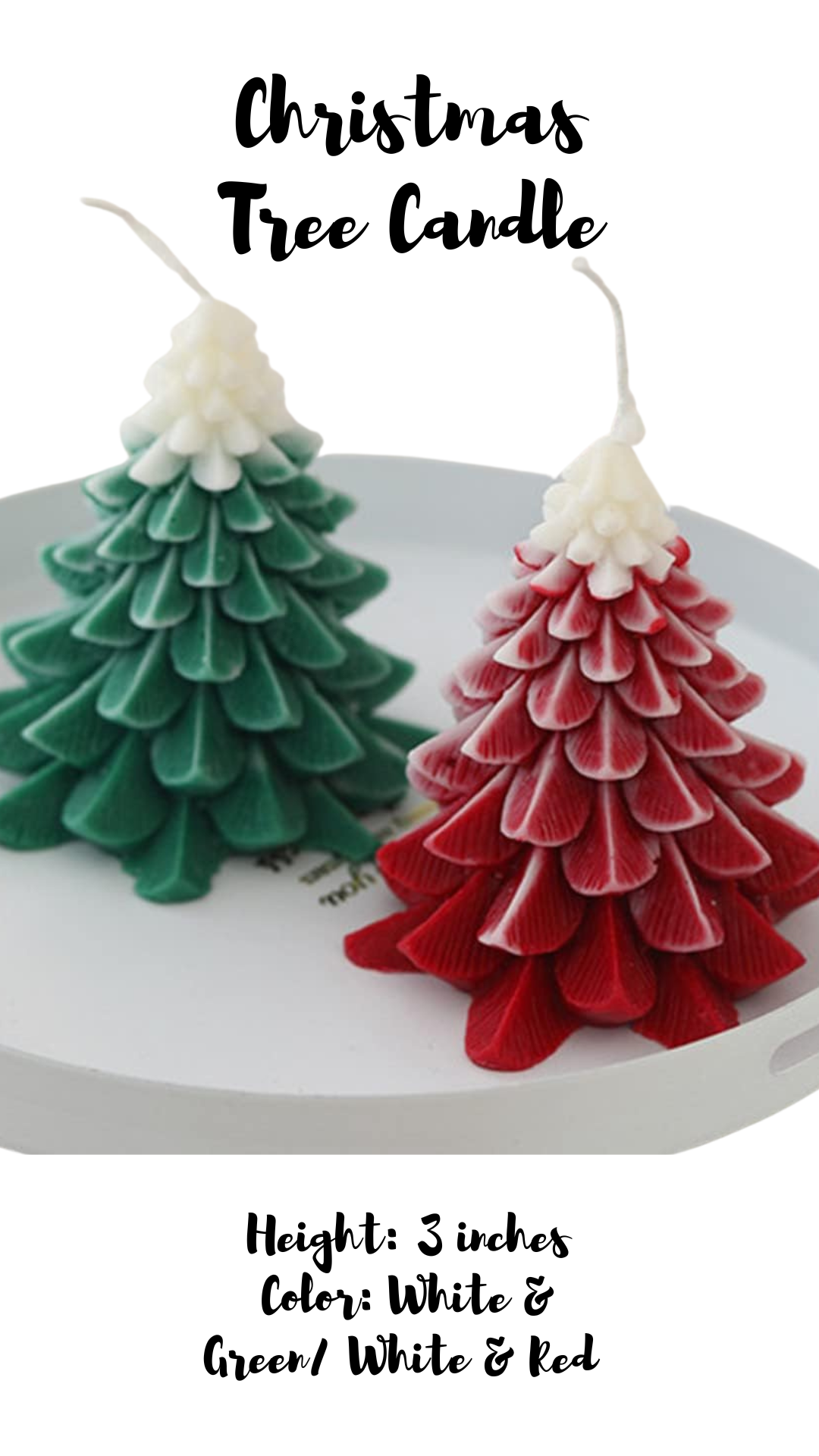Snow Covered Christmas Tree Soy Candle