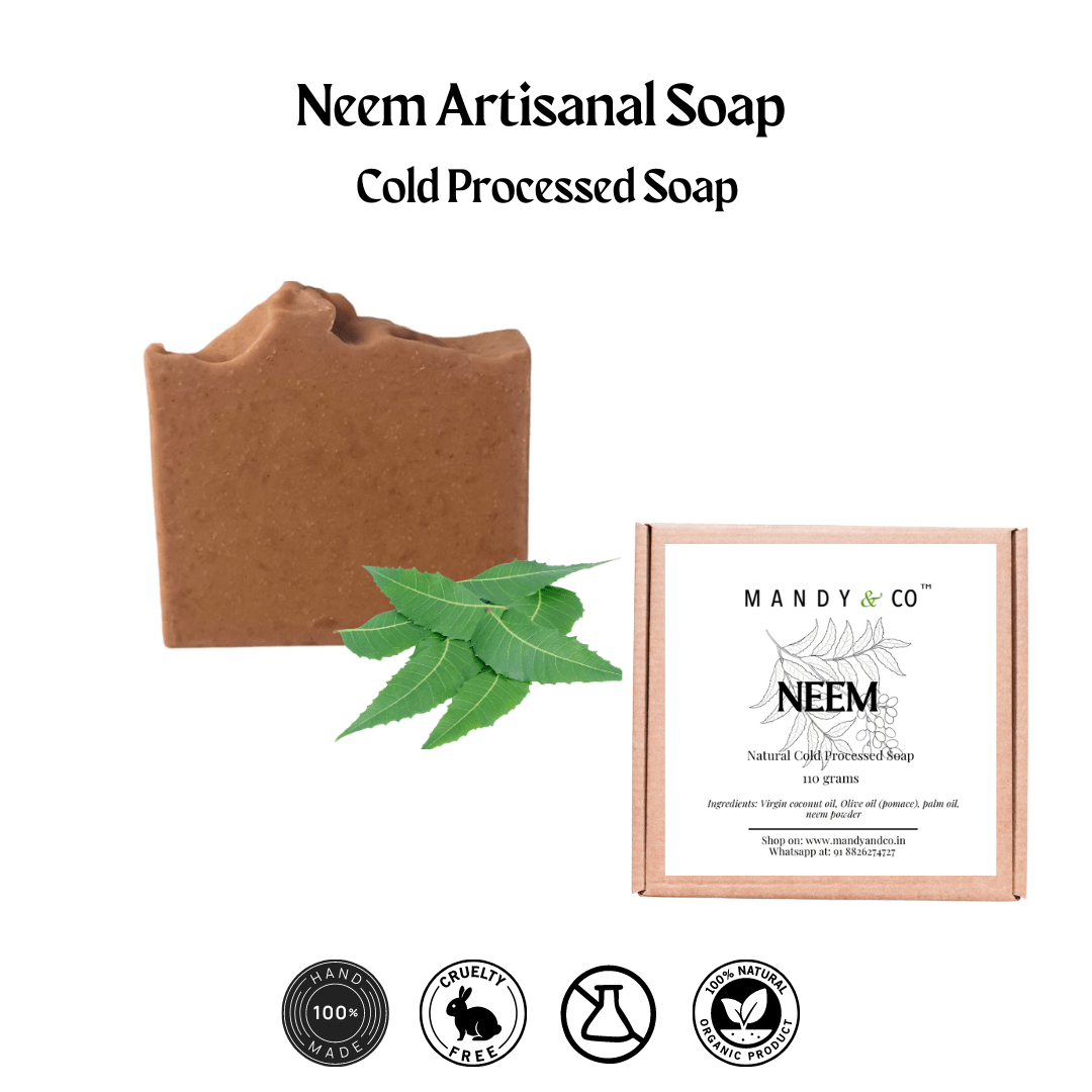 Ultimate Oily Skin Soap Trio – Neem, Charcoal & Multani Mitti | Handmade Natural Soaps for Acne & Oil Control - Mandy and Co