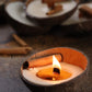Coconut Shell Soy Candle – Set of 3 | Cinnamon - Mandy and Co