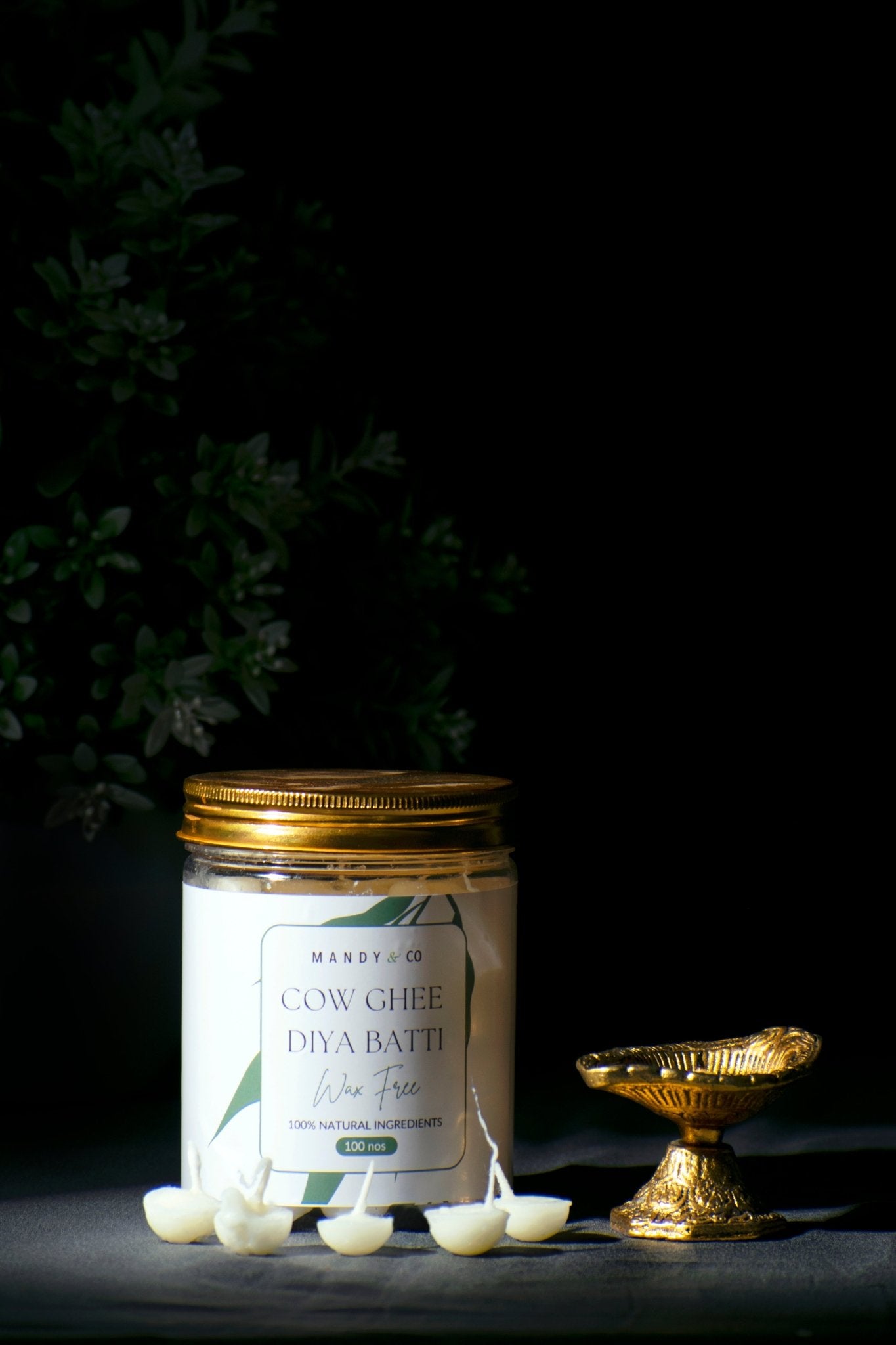 Ghee Diya Batti - Pack of 100 (Camphor) - Mandy and Co