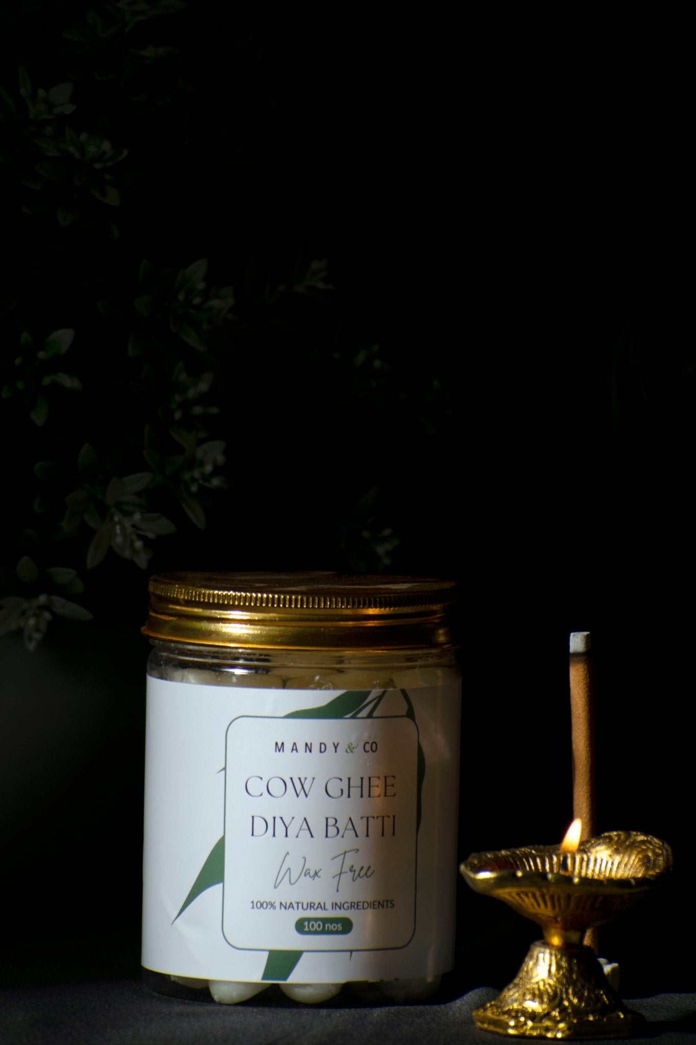 Ghee Diya Batti - Pack of 100 (Camphor) - Mandy and Co