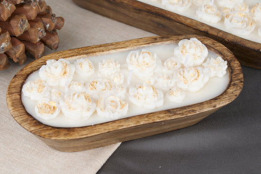 Mango Wood Soy wax Candle - 8 inches - Mandy and Co