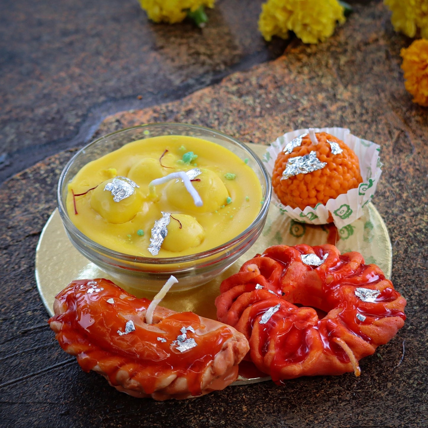 Mooh Meetha Box - Indian Mithai Candles - Mandy and Co