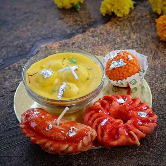 Mooh Meetha Box - Indian Mithai Candles - Mandy and Co