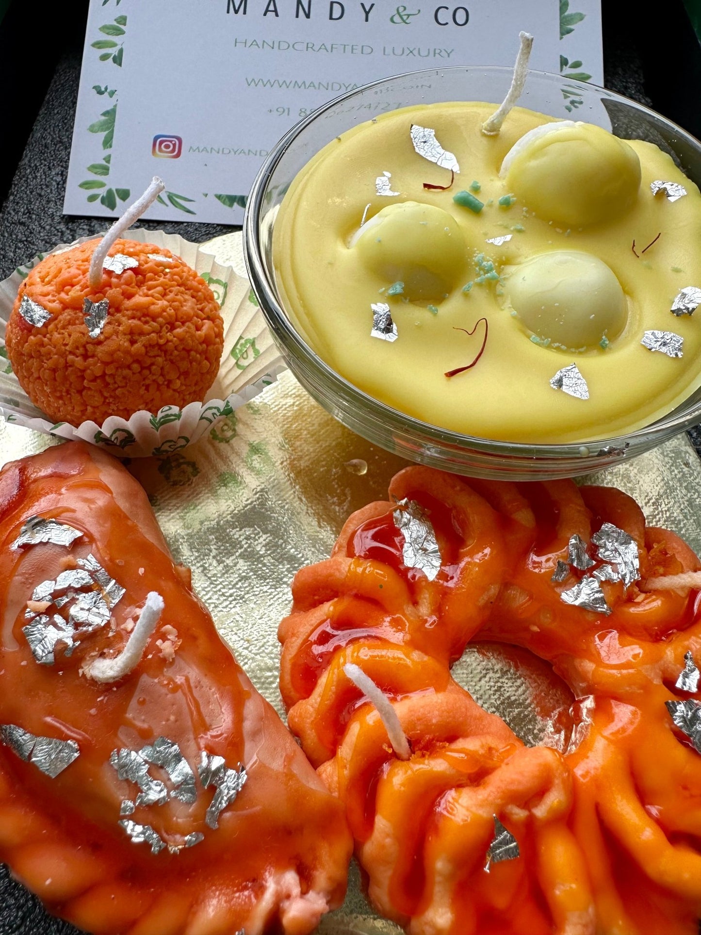 Mooh Meetha Box - Indian Mithai Candles - Mandy and Co