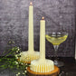 Ribbed Pillar Soy Candle – Set of 2 | Oudh Scent - Mandy and Co