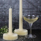Ribbed Pillar Soy Candle – Set of 2 | Oudh Scent - Mandy and Co