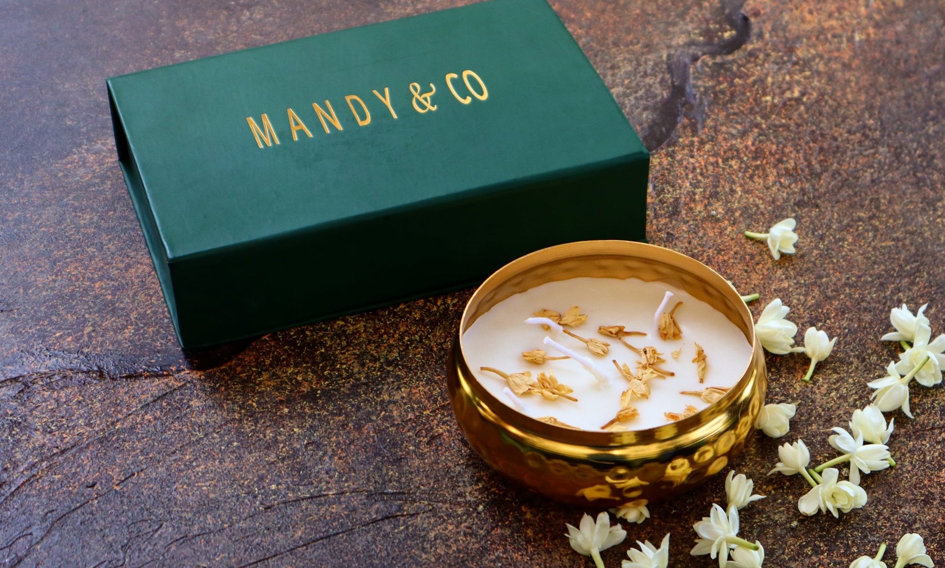 Urli Candle - Jasmine (Mogra) - Mandy and Co