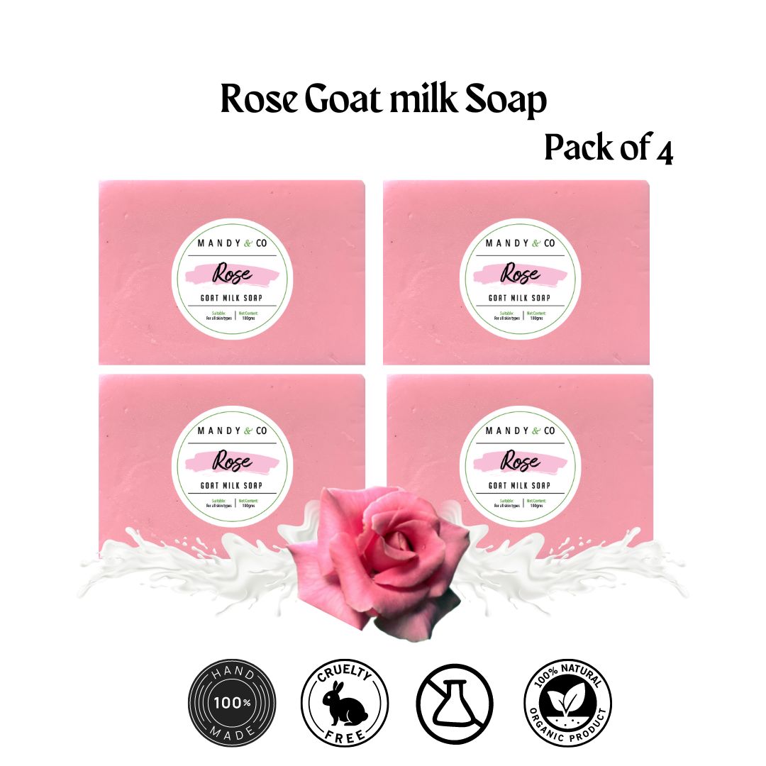 Rose Goat Milk Soap (Pack of 4)