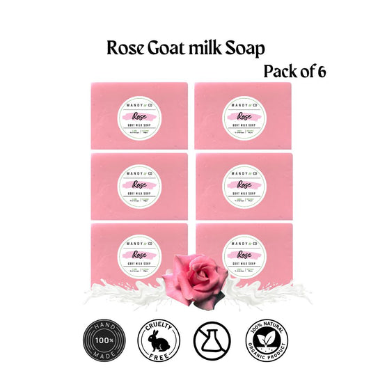 Rose Goat Milk Soap (Pack of 6)