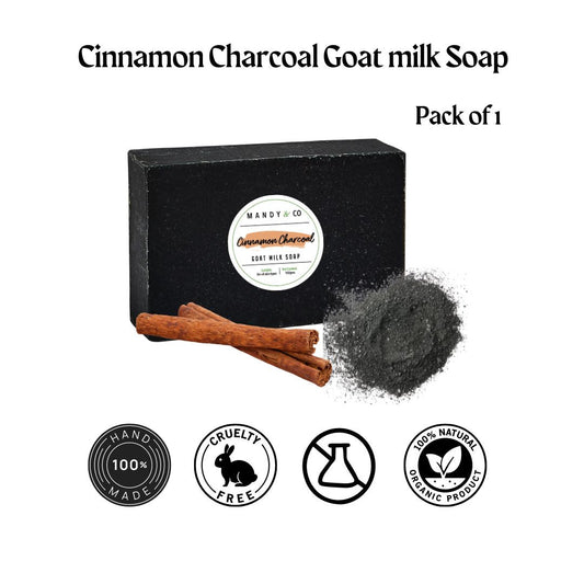 Cinnamon Charcoal Goat Milk Soap - Mandy and Co
