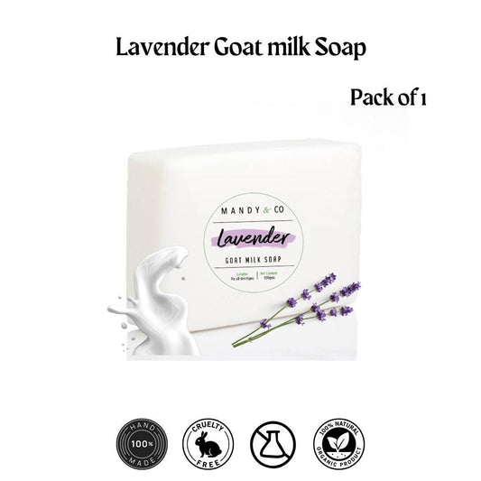Lavender Goat Milk Soap (Pack of 1) - Mandy and Co