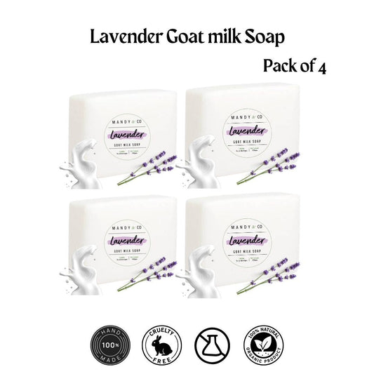 Lavender Goat Milk Soap (Pack of 4) - Mandy and Co