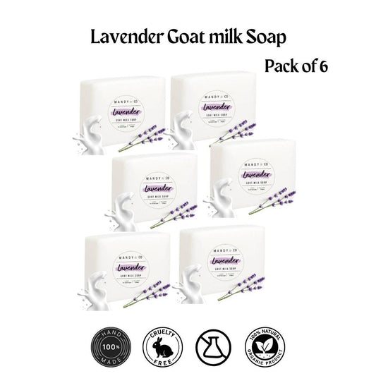 Lavender Goat Milk Soap (Pack of 6) - Mandy and Co